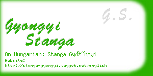 gyongyi stanga business card